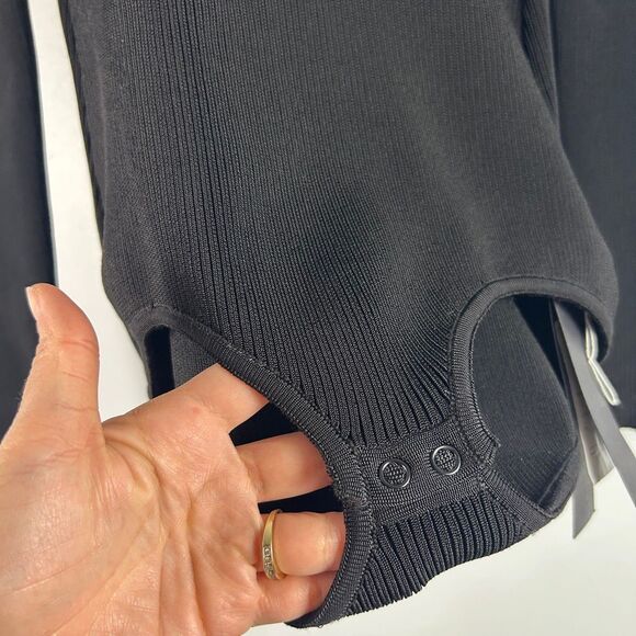 Osklen black ribbed long-sleeve bodysuit Medium - Picture 6 of 7